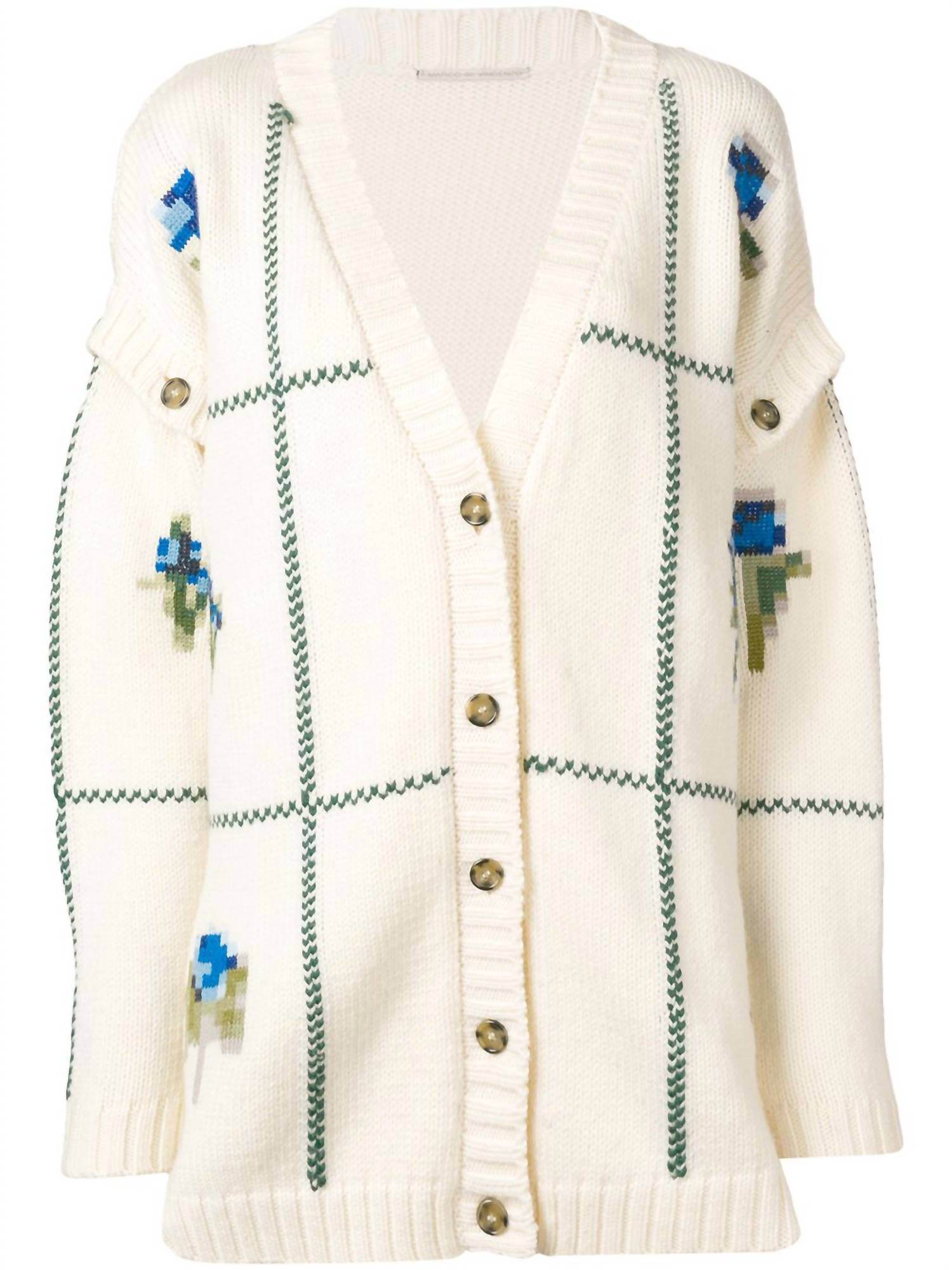 Marco De Vicenzo - Wool Knit Floral Cardigan - Rack Hunt -