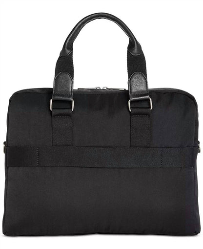 Men's Faux Trim Organizational Messenger Briefcase
