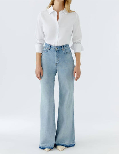 Wide-cut Flared Jeans