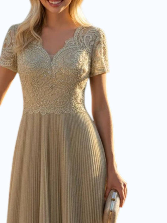 Mother Of The Bride Short Sleeve Gown