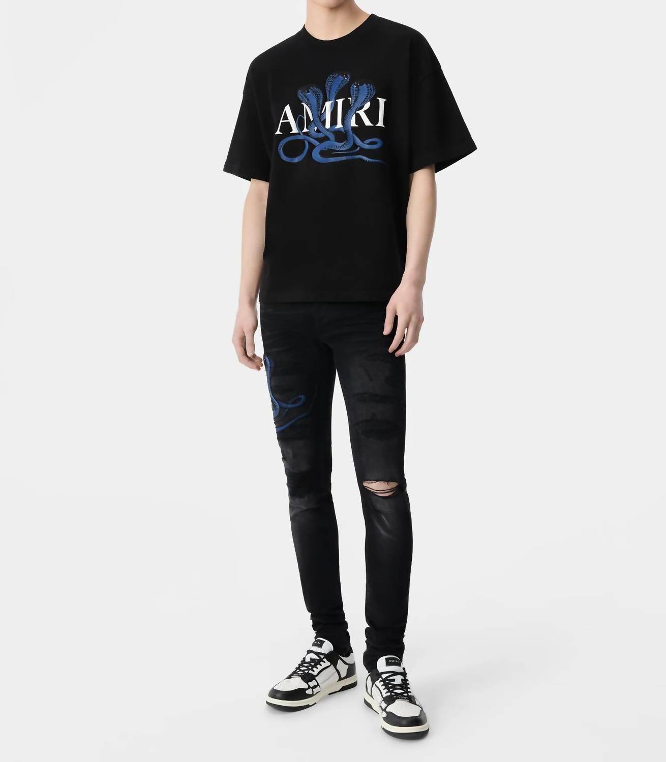 Amiri - Glitter Snake Logo Tee - Rack Hunt -
