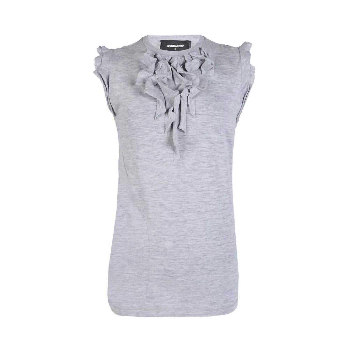 Women's Ruffled Trim Cotton T-shirt