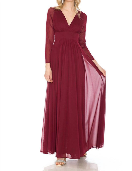 Long Sleeve Formal Mother Of The Bride Dress