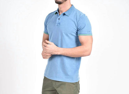 Jacquard Polo With Double Sided Print Collar