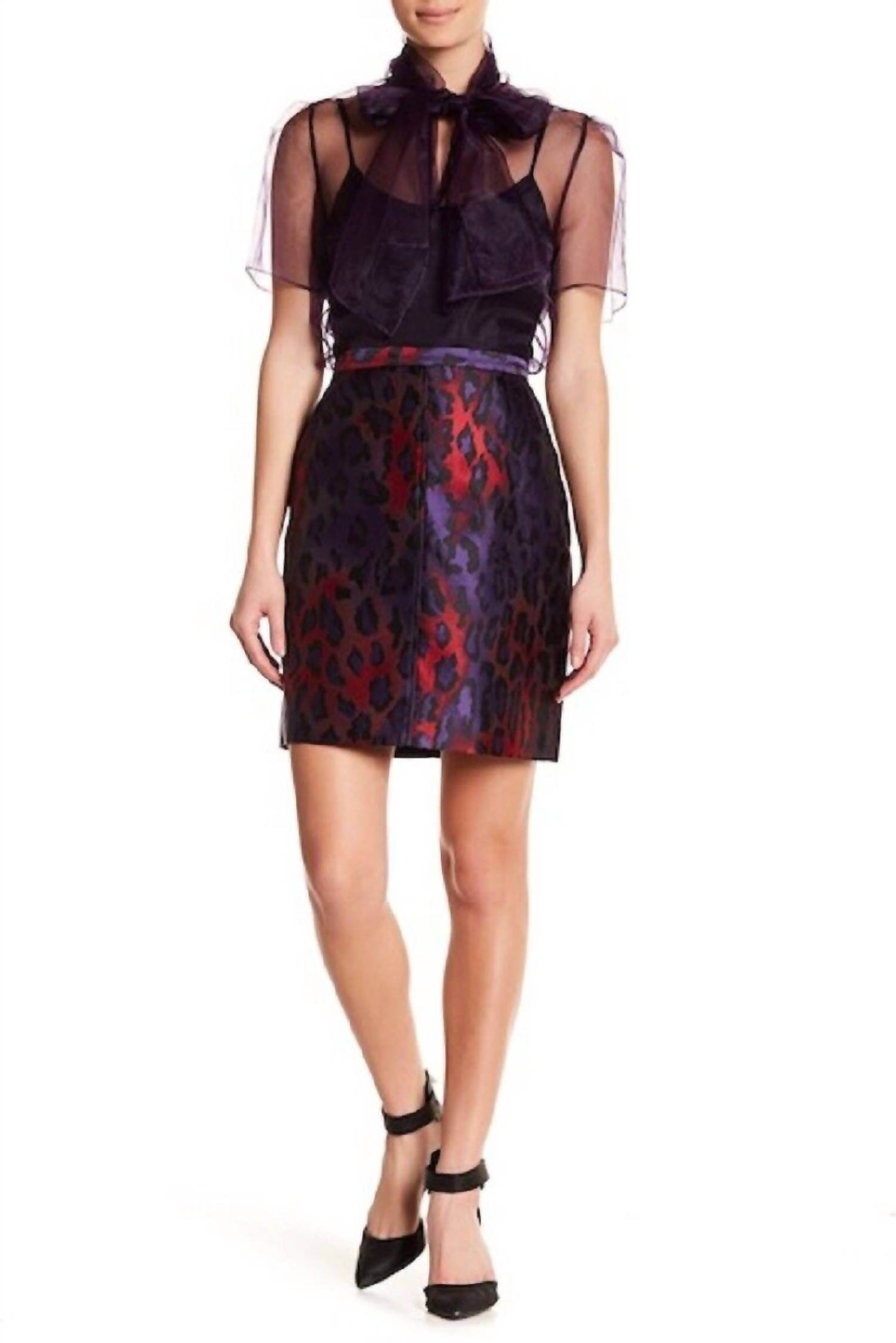 ANNE KLEIN - Jacquard Pencil Mini Skirt - Rack Hunt -