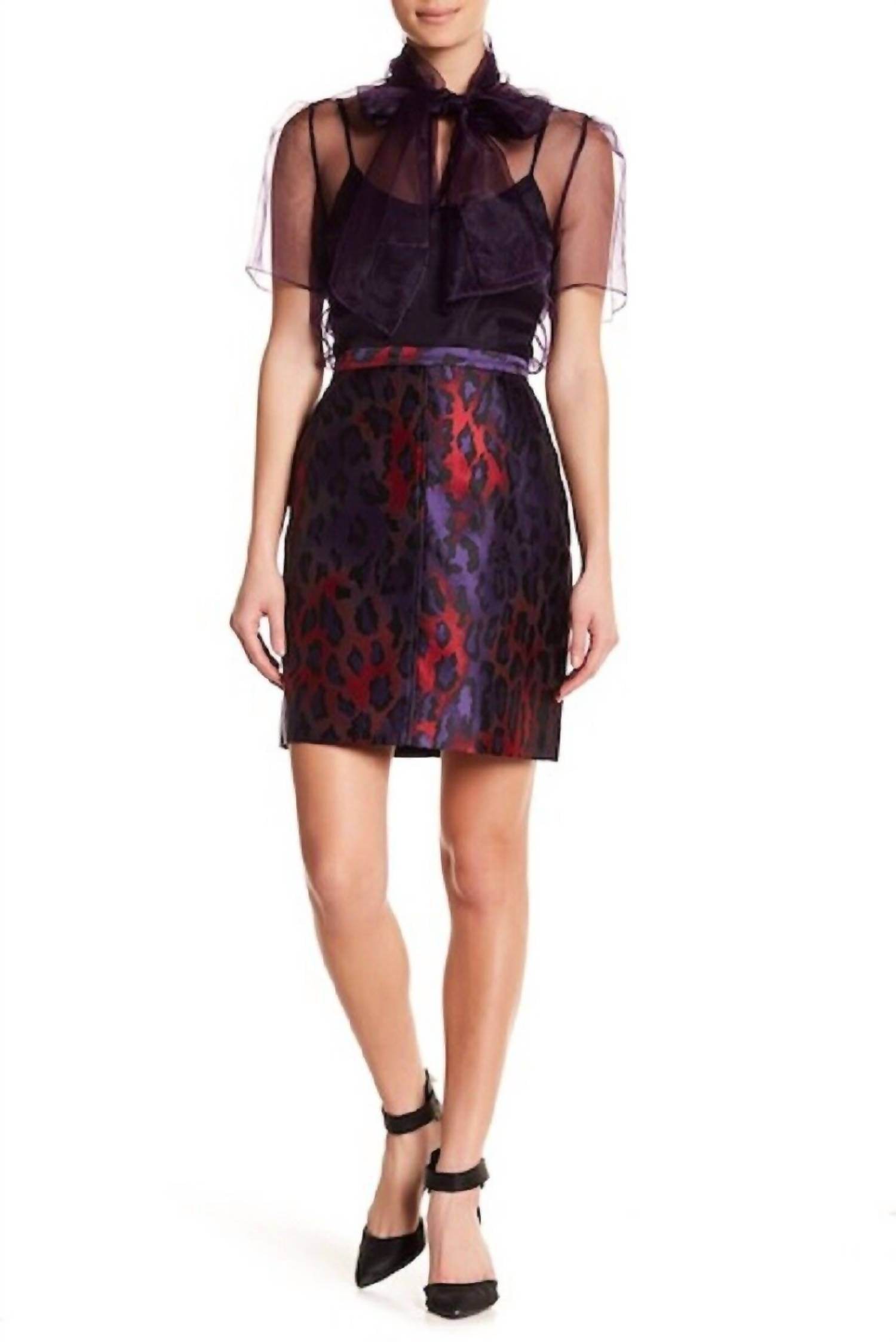 ANNE KLEIN - Jacquard Pencil Mini Skirt - Rack Hunt -