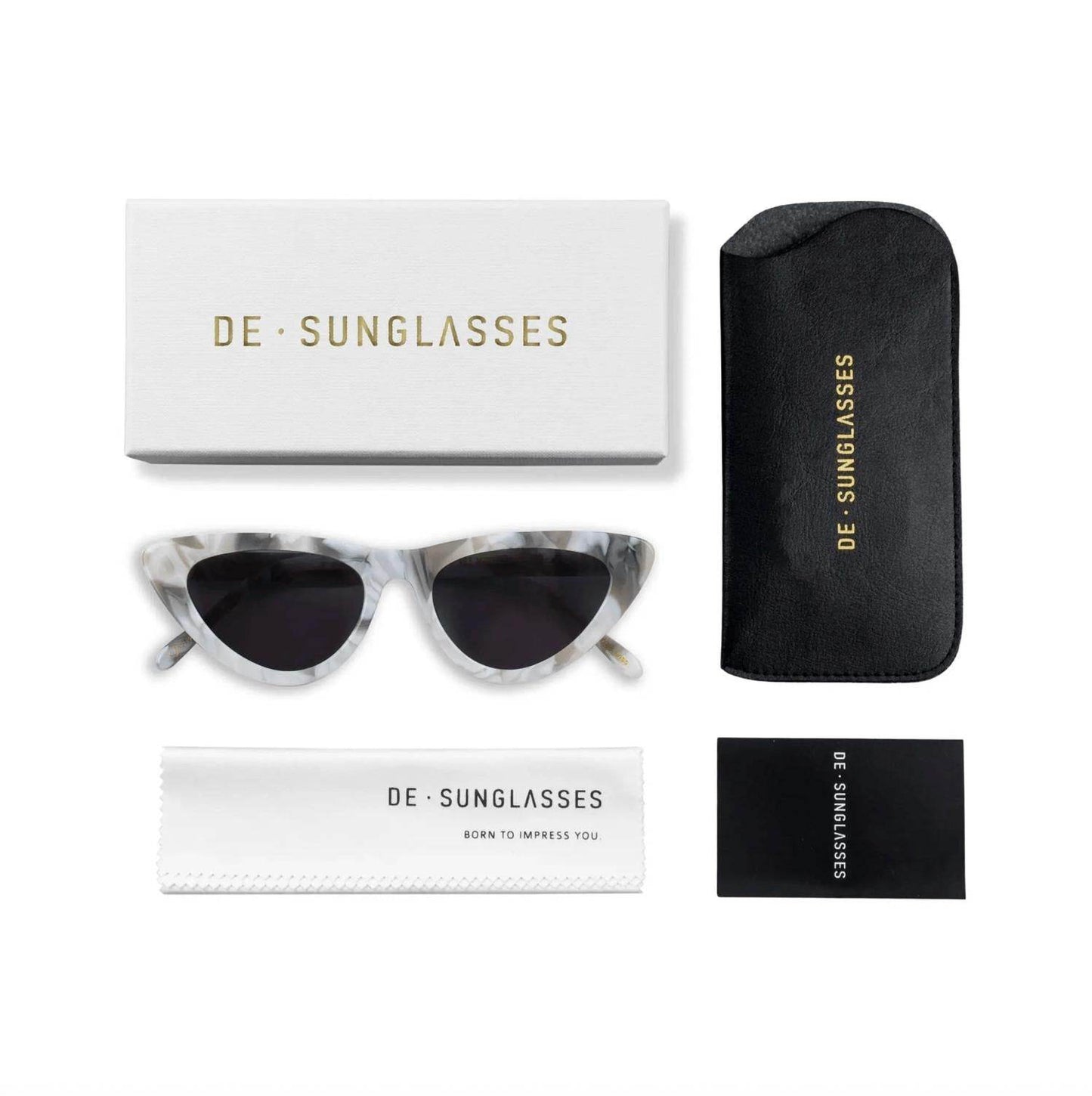 DE-Sunglasses - Women's Fez Cat-eye Shape Sunglasses - Rack Hunt -