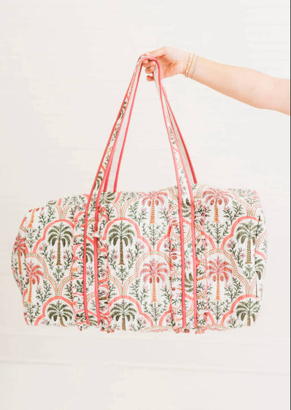 Women's Luxe Large Quilted Duffle Bag