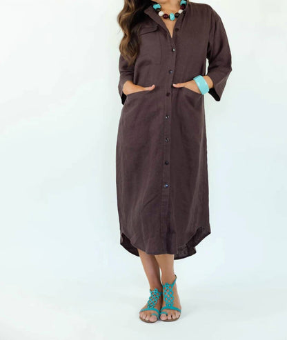 Lazy Linen Shirt Dress