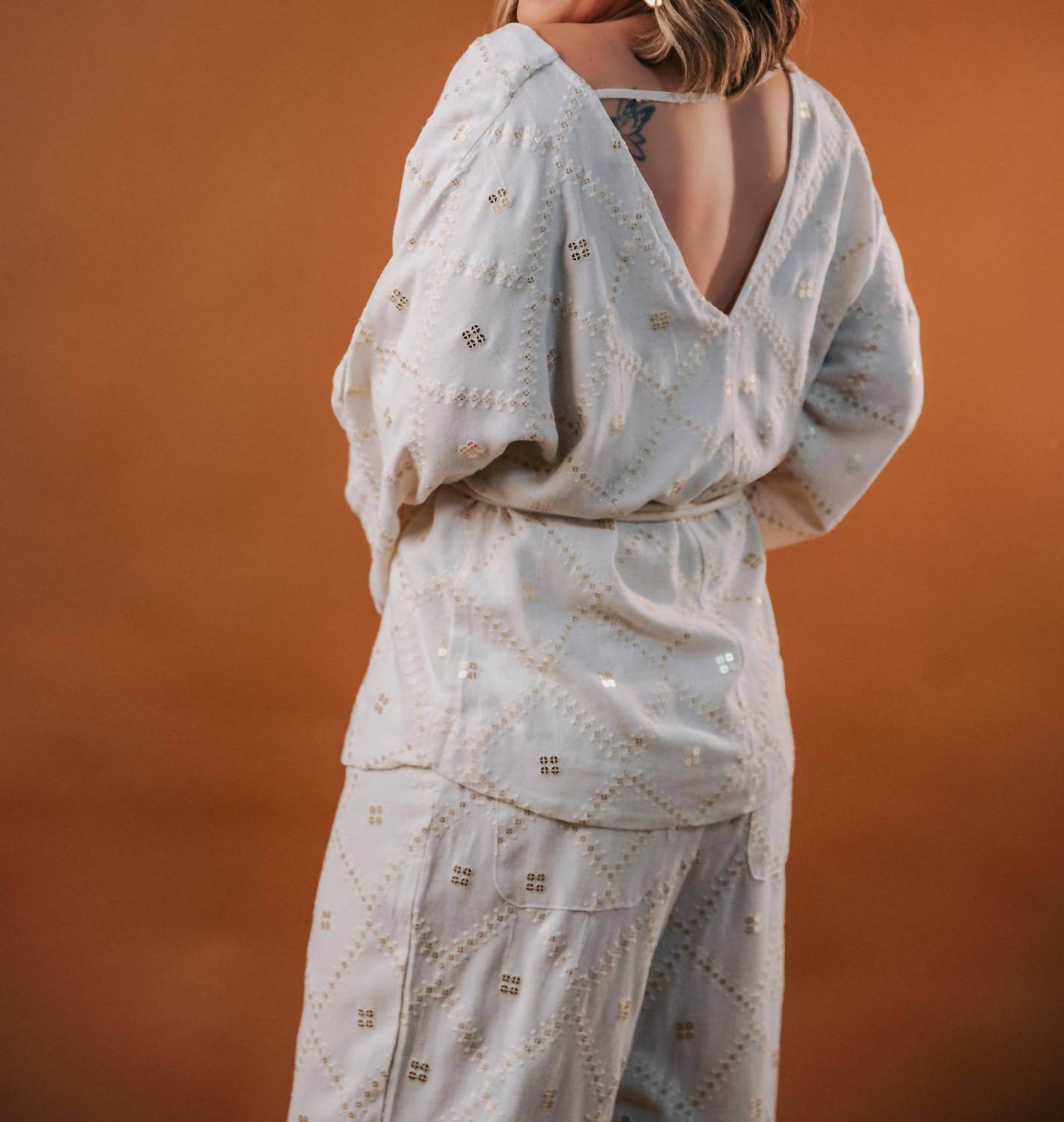 La Chocole - Papuyo Embrodeired Top And Pants Set - Rack Hunt