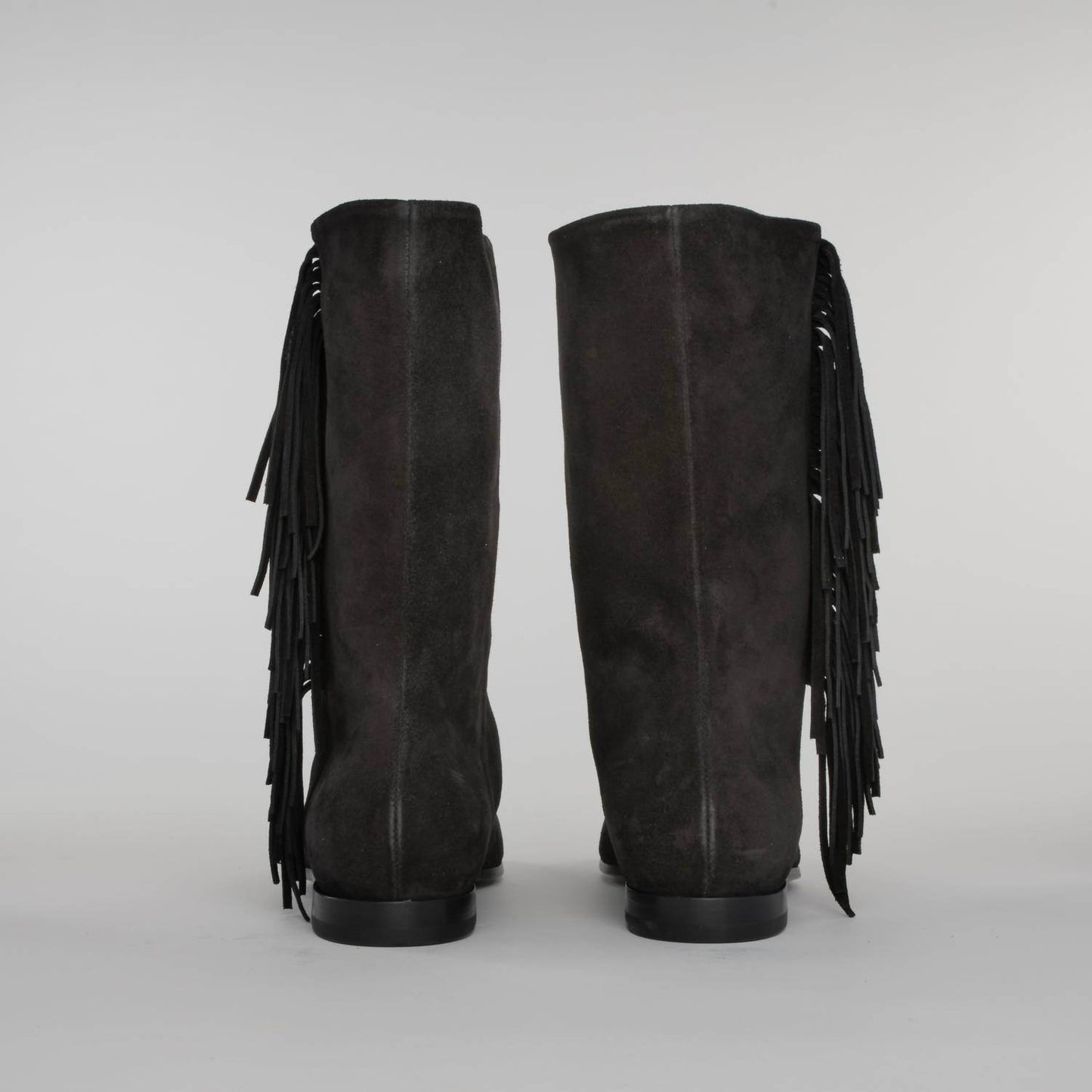 PIERRE HARDY - Women's Texas Suede Fringe Mid Boots - Rack Hunt -
