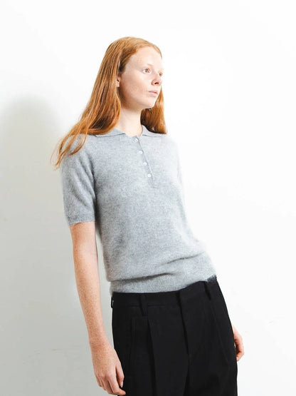 Brushed Polo Short Sleeve Top