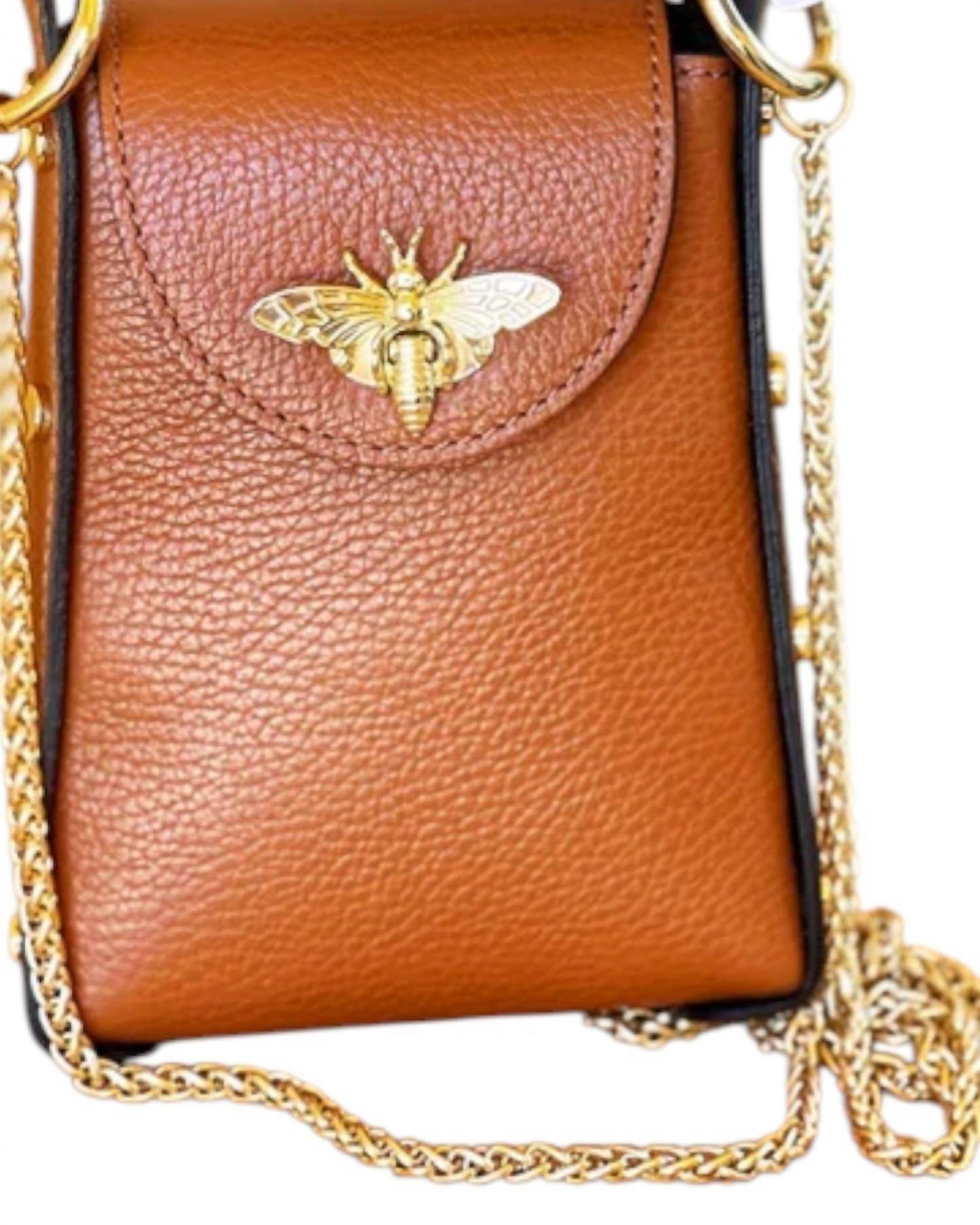 Jijou Capri - Women's Bumblebee Leather Cellphone Case Bag - Rack Hunt -