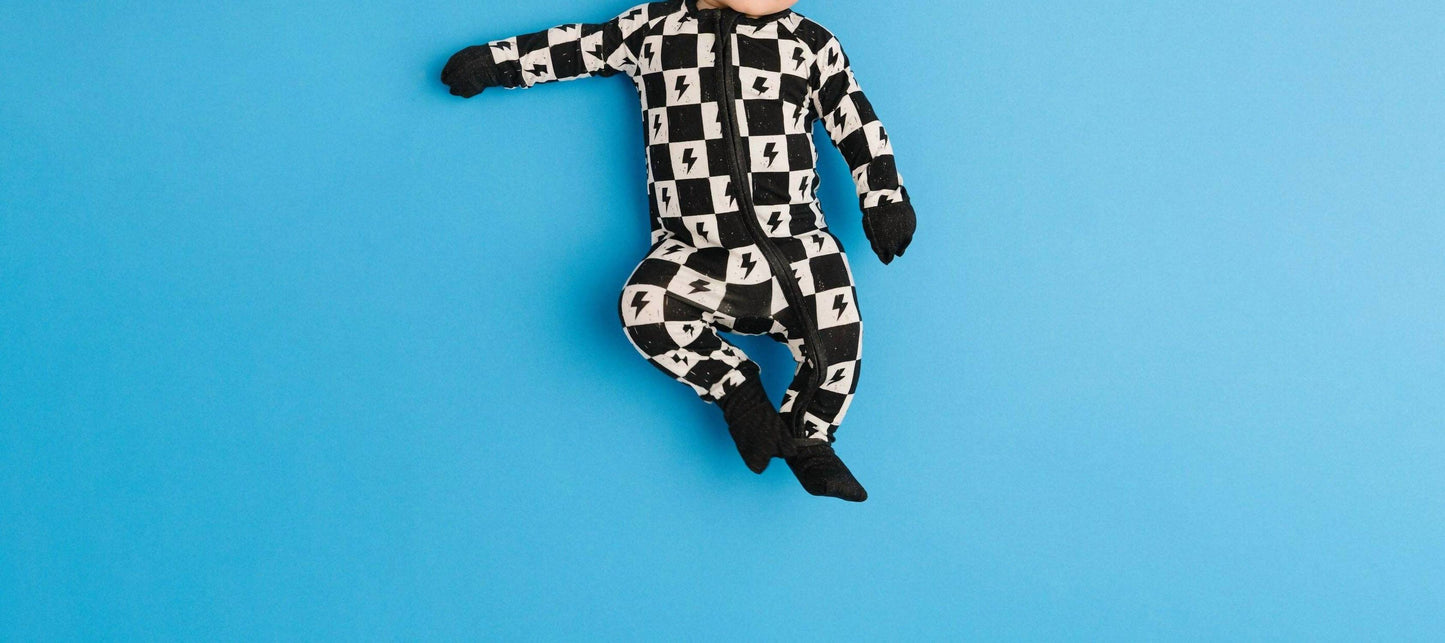 Kid's Electric Checkered Bamboo Sleeper