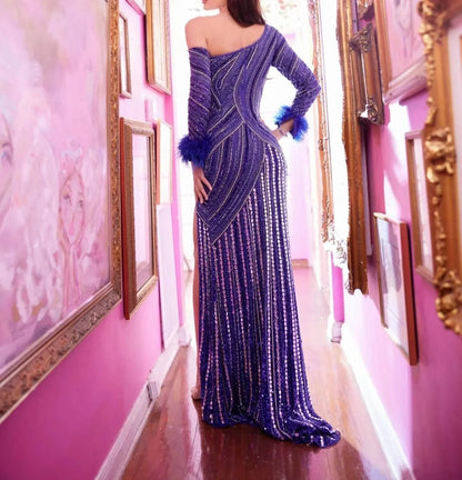 Aleta - One Shoulder Long Formal Dress - Rack Hunt