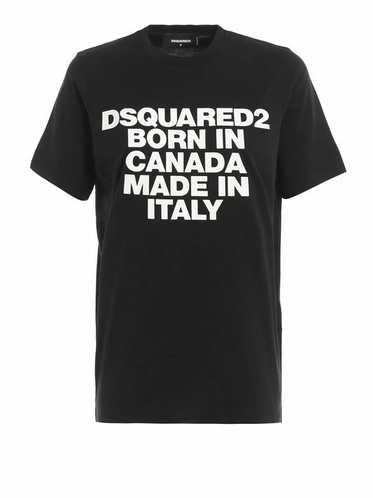 Women's Born In Canada Made In Italy Cotton T-shirt
