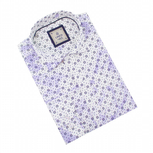 Floral Print Linen Shirt