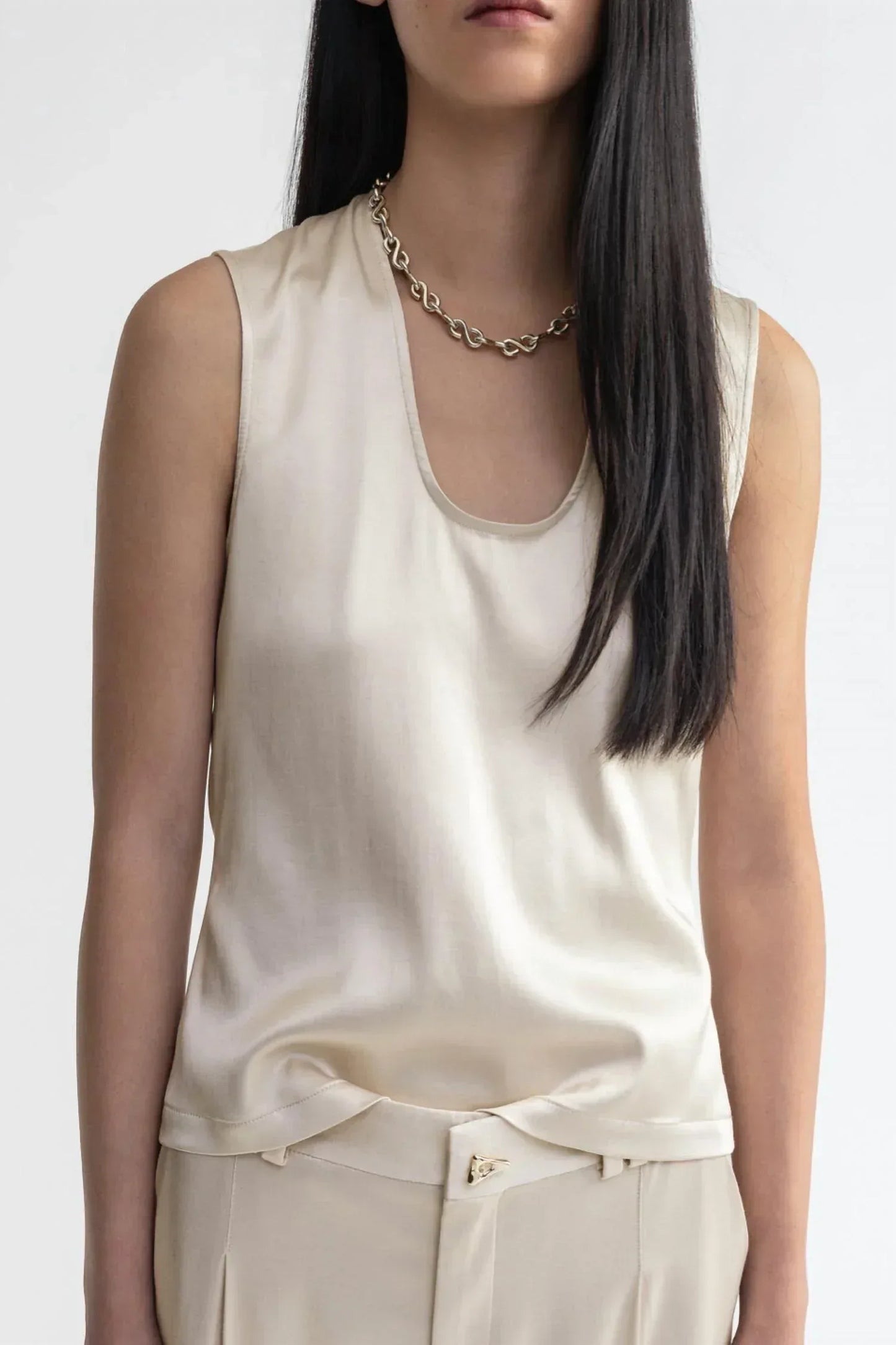 AERON - Tutu Scoop-neck Satin Top - Rack Hunt