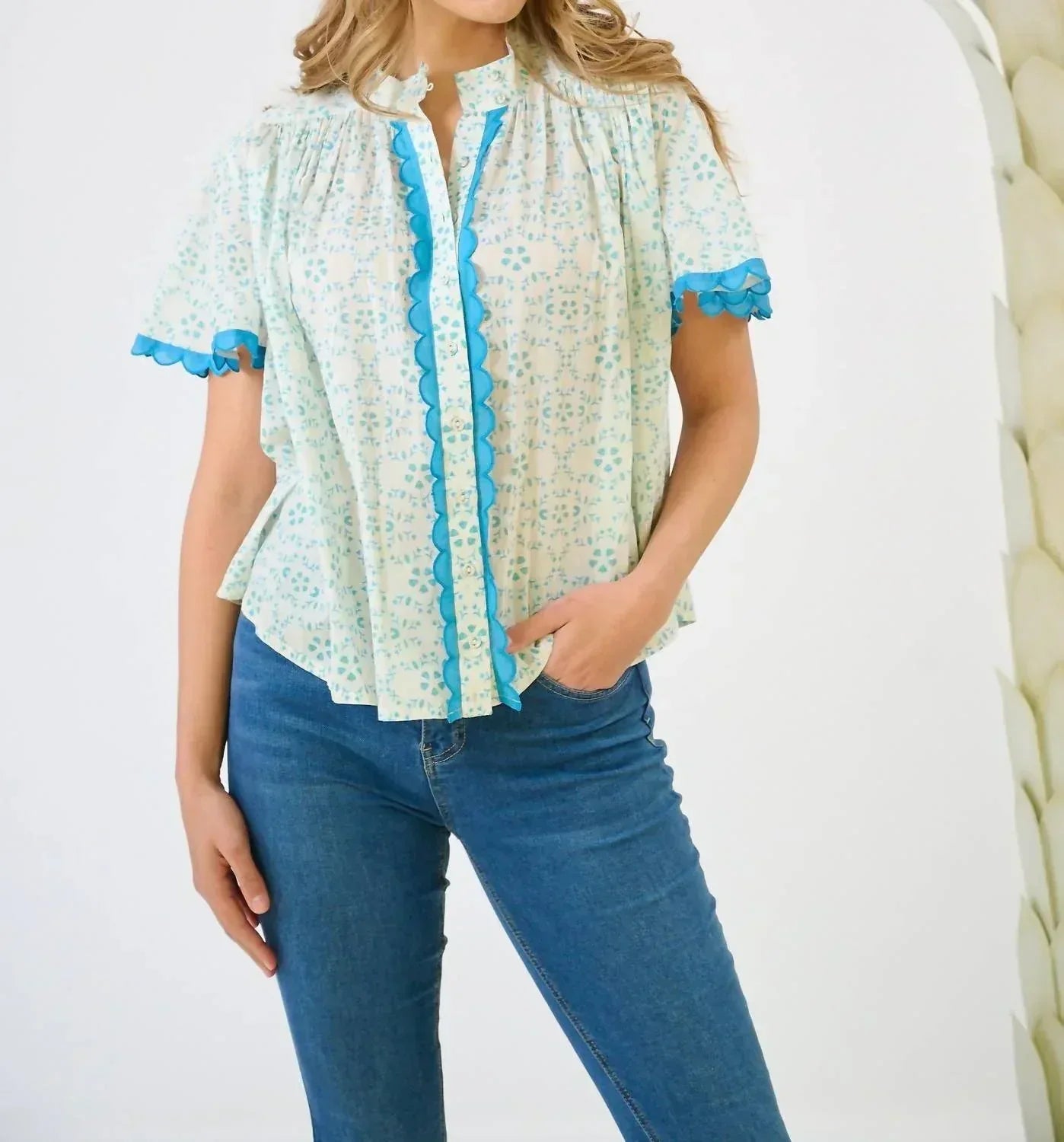 BROOKS AVENUE - Parham Button Front Blouse - Rack Hunt