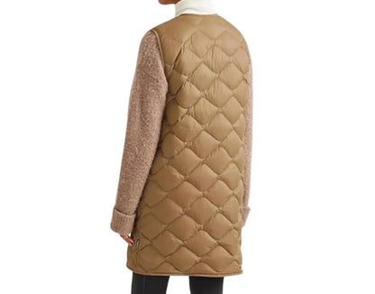 Down Shawl Zip Up Long Puffer Vest