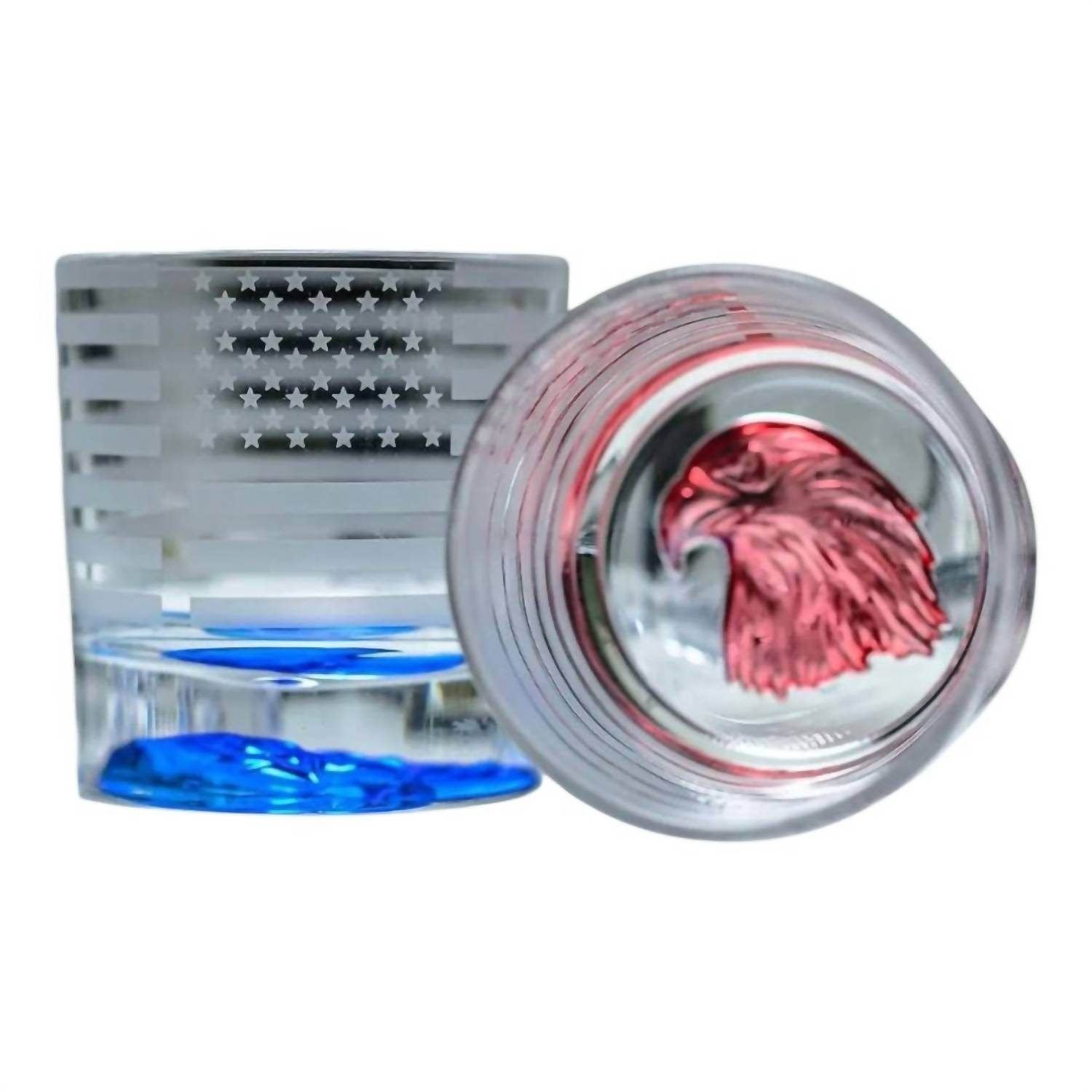 Greenline Goods - American Flag Decor USA Whiskey Glasses - Set of 2 - Rack Hunt -