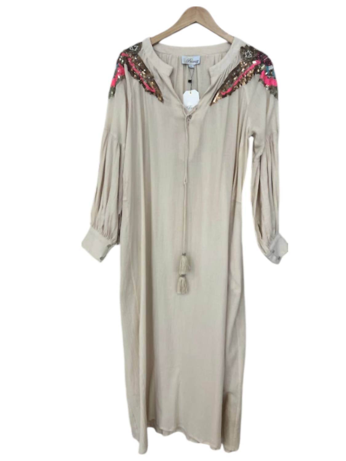 Bianca Paris - Women's Sequin Shoulder Long Dress - Rack Hunt -