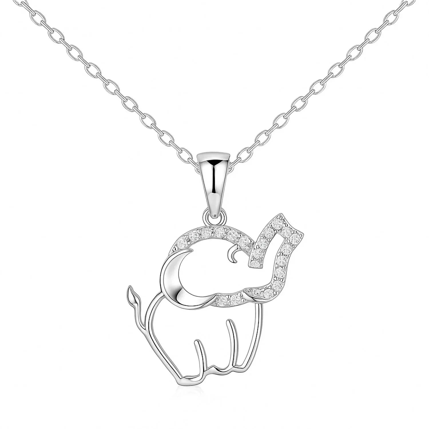 Allyanna Gifts - Women's Moissanite Pave Elephant Necklace - Rack Hunt