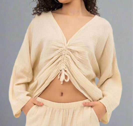 BLANCA - Camille Rutched Blouse - Rack Hunt -