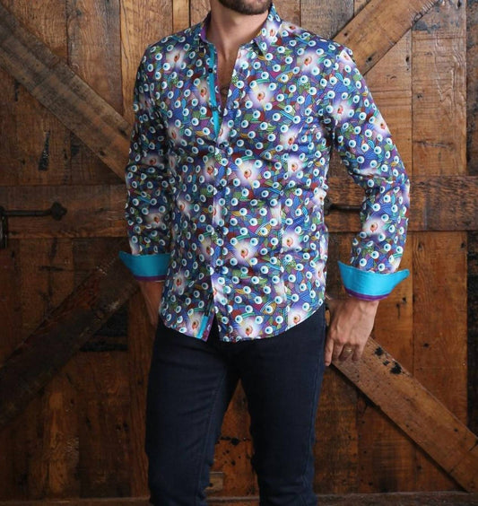 Radical Eyeball Button Down Shirt With Trim