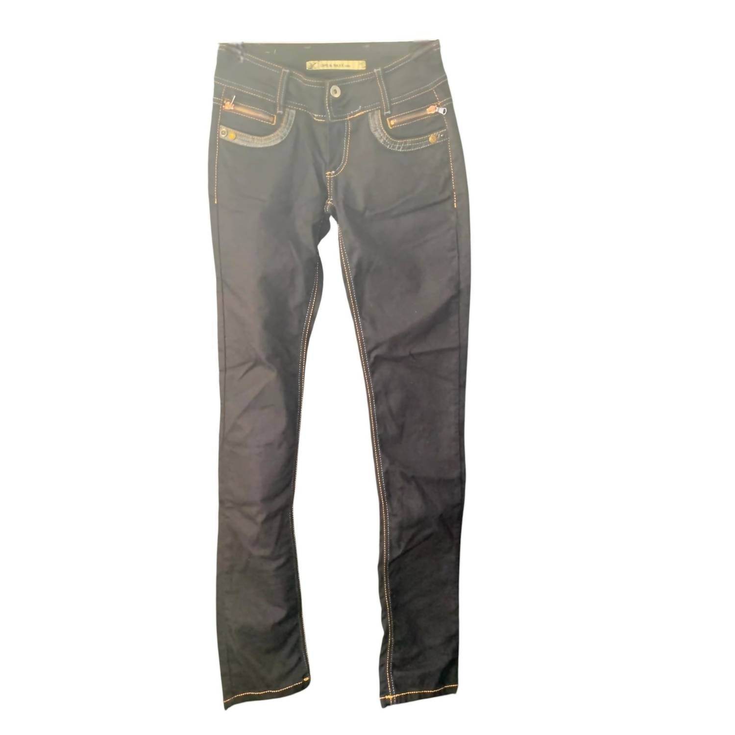 Cipo & Baxx - Women's Vintage High-waisted Beaded Embroidered Jeans - Rack Hunt -