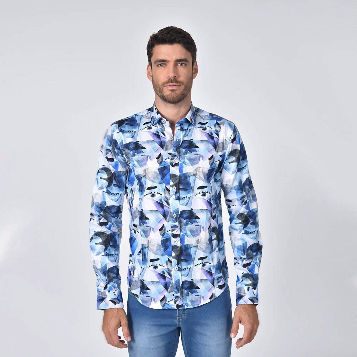 Abstract Eyes Button Down Shirt