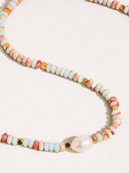 Women's Bali Beaded Pearl Necklace