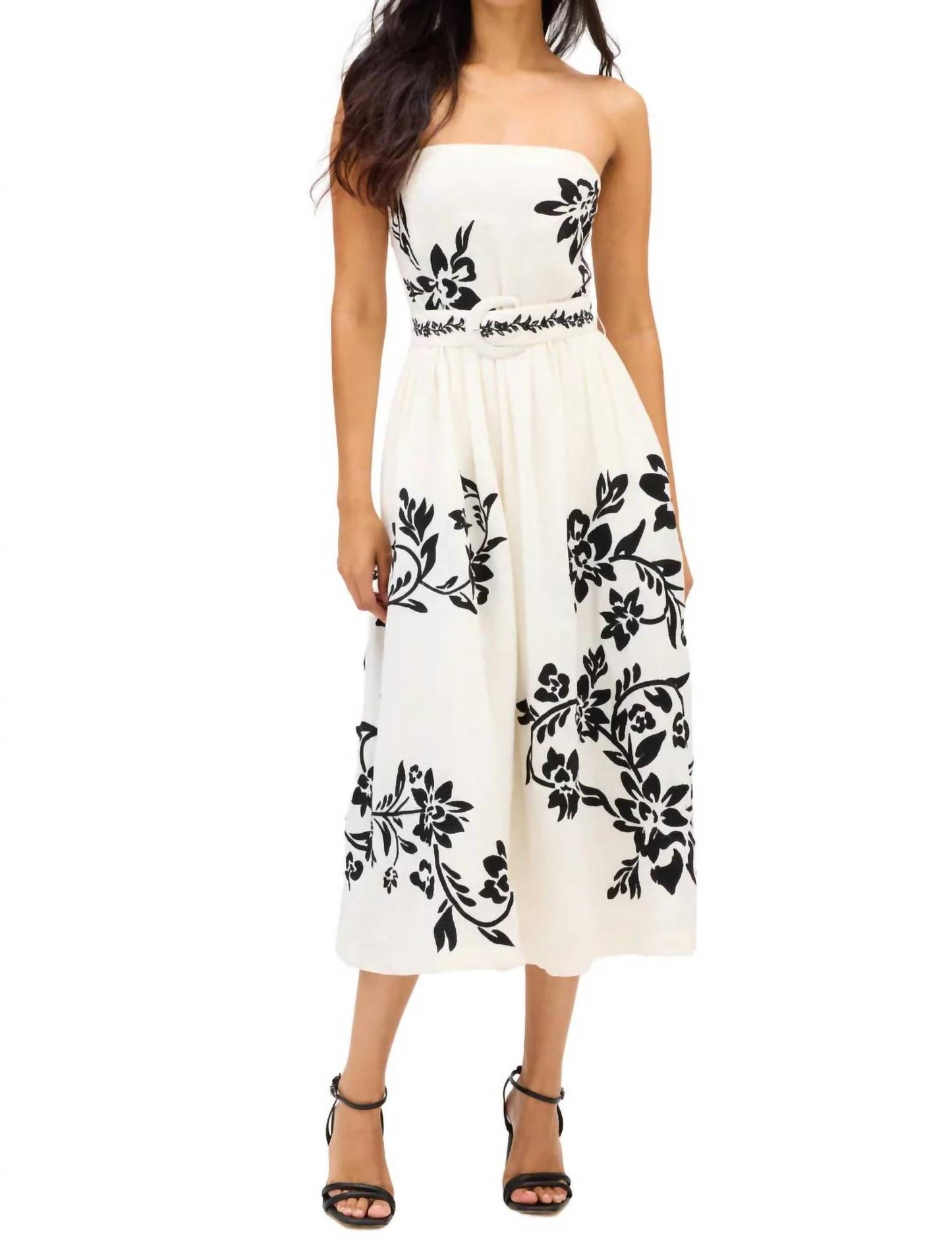 Claire Strapless Midi Dress