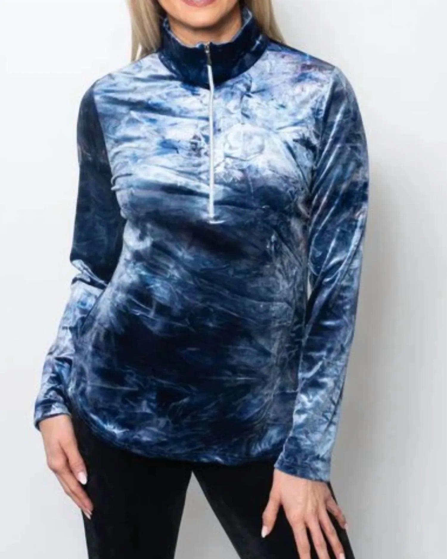 SNO SKINS - Tie Dyed Velvet Quarter Zip Top - Rack Hunt