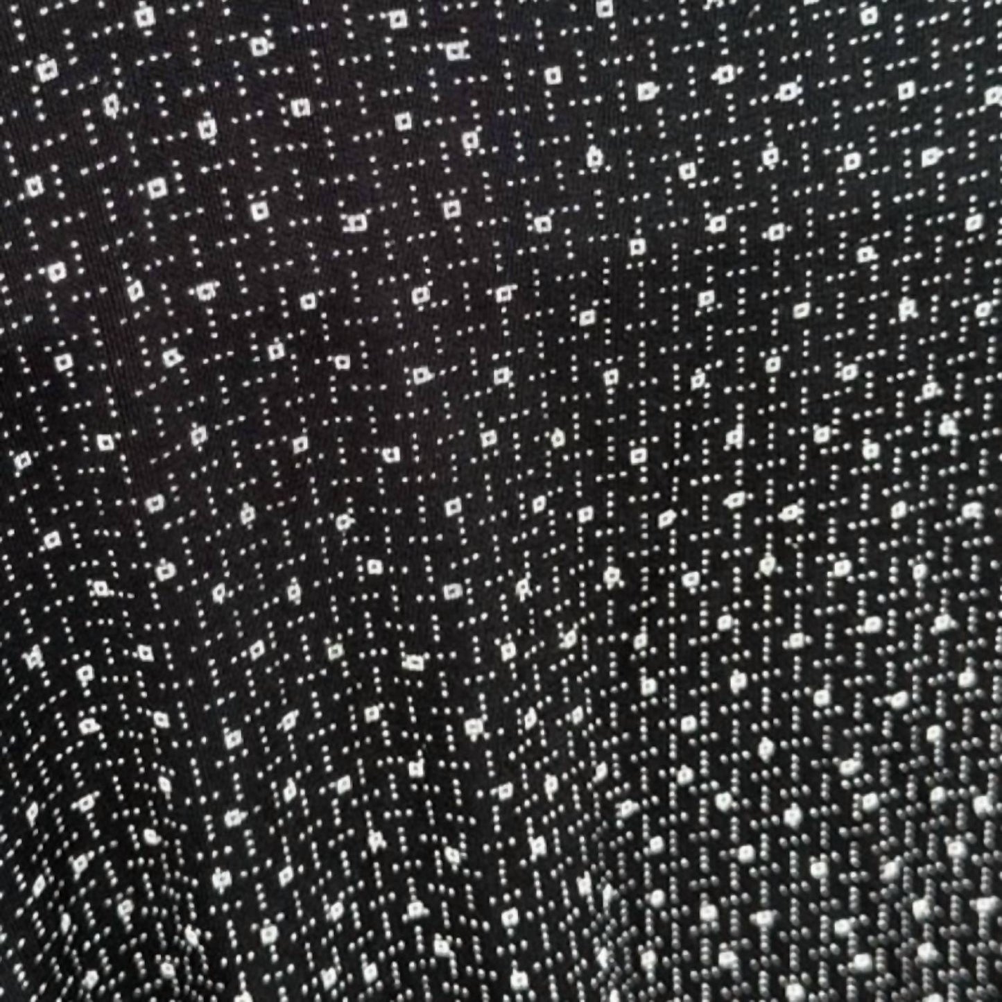 Women's Sleeveless Front Button Square Dot Pattern Midi Dress