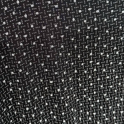 Women's Sleeveless Front Button Square Dot Pattern Midi Dress