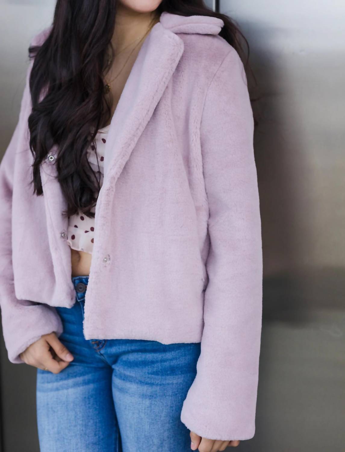 Pretty In Pink Faux Fur Coat