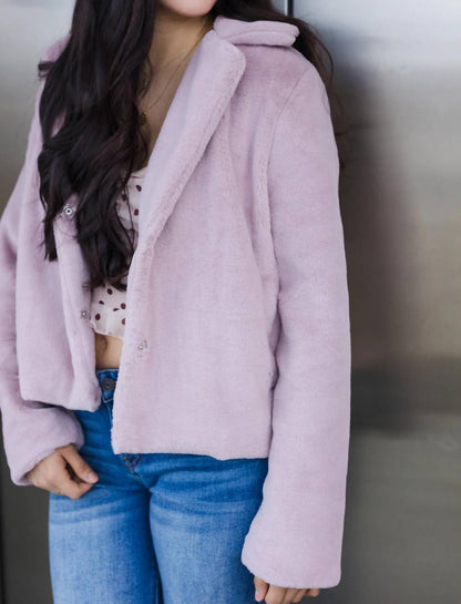Pretty In Pink Faux Fur Coat