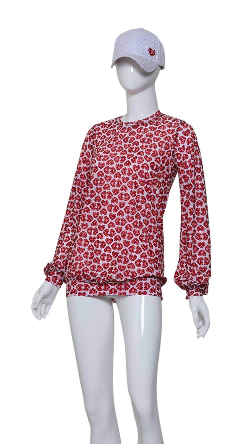 Love Love Tennis - Women's Long Sleeve Warm Up Top - Rack Hunt