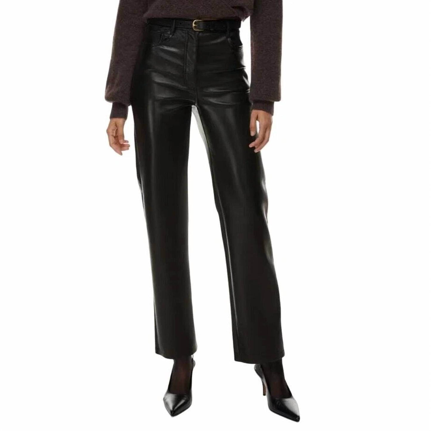 Aritzia Wilfred - Melina Vegan Leather Pants - Rack Hunt -