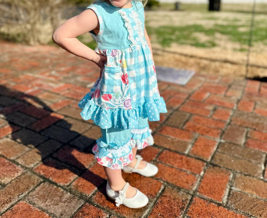 Girl's Rainbow Garden Outfit Set