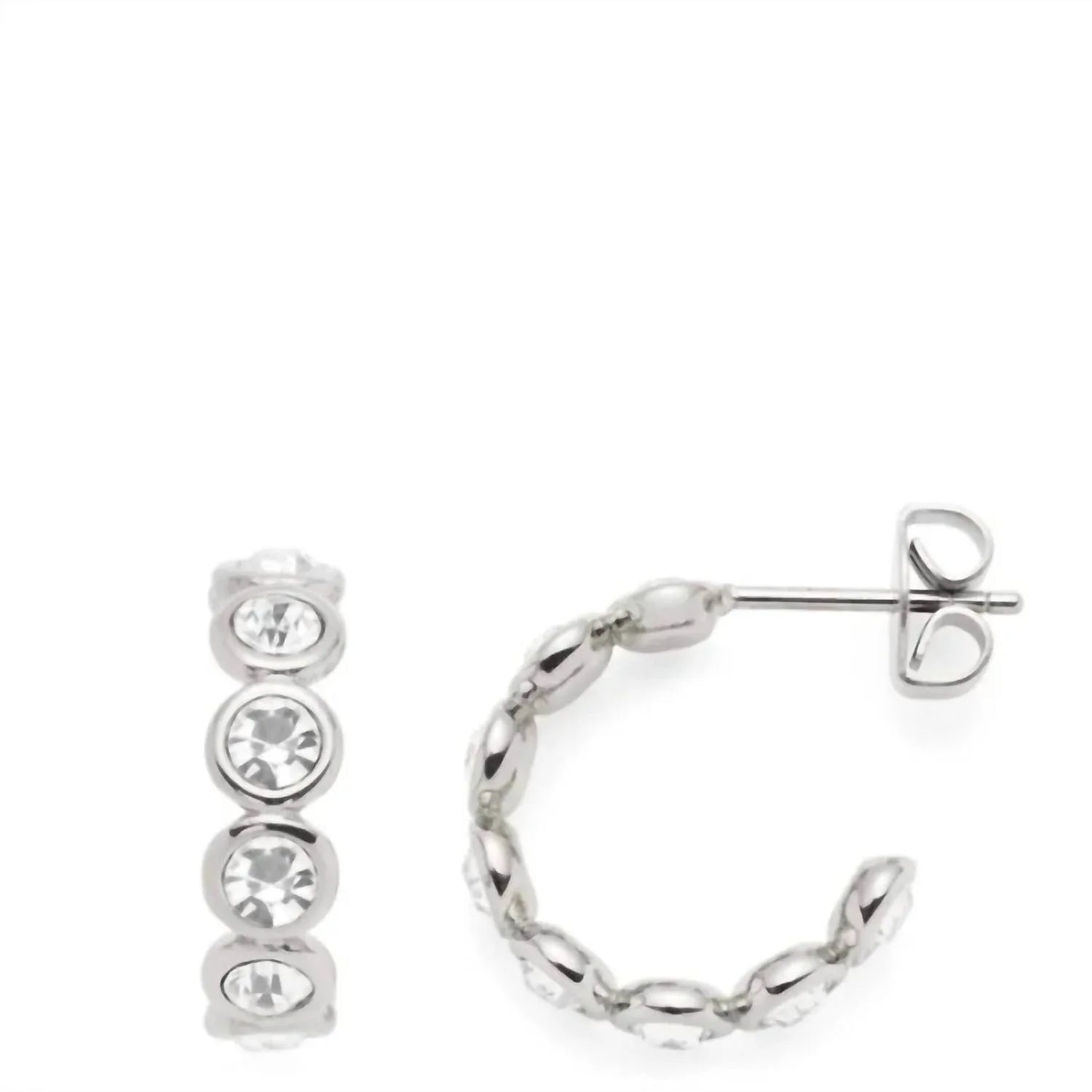 Allyanna Gifts - Women's Moissanite Bubble Open Hoop Post Earrings - Rack Hunt