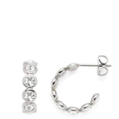 Allyanna Gifts - Women's Moissanite Bubble Open Hoop Post Earrings - Rack Hunt