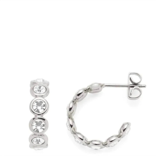 Allyanna Gifts - Women's Moissanite Bubble Open Hoop Post Earrings - Rack Hunt