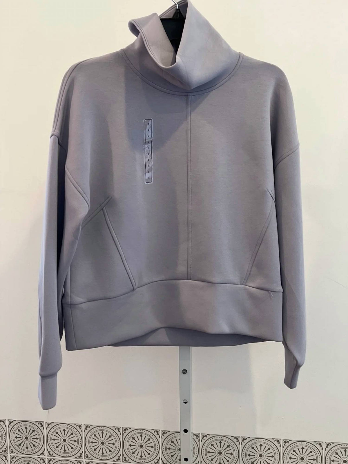 Metal Lily Soft Scuba Funnel Neck Sweatshirt