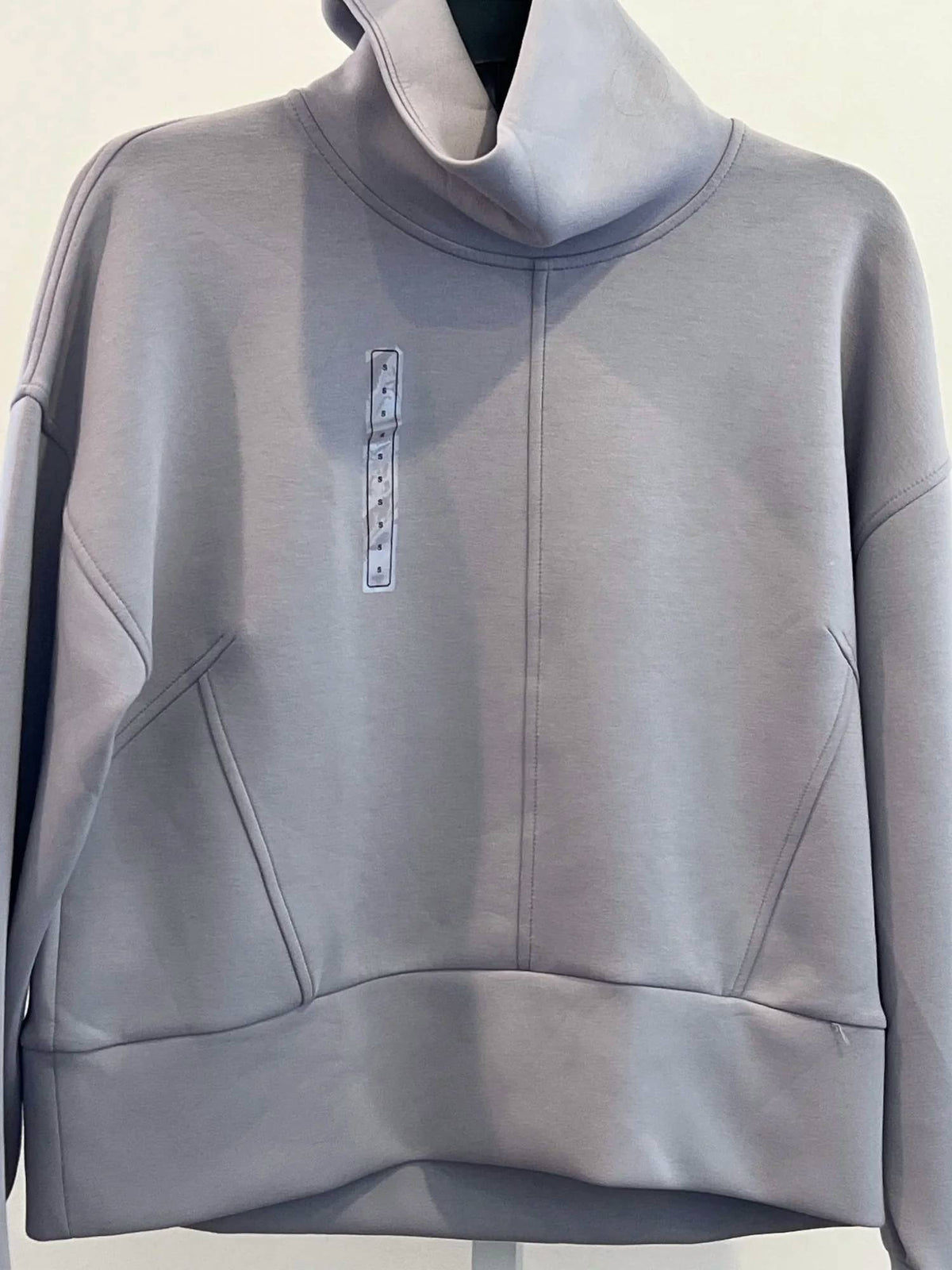 Metal Lily Soft Scuba Funnel Neck Sweatshirt