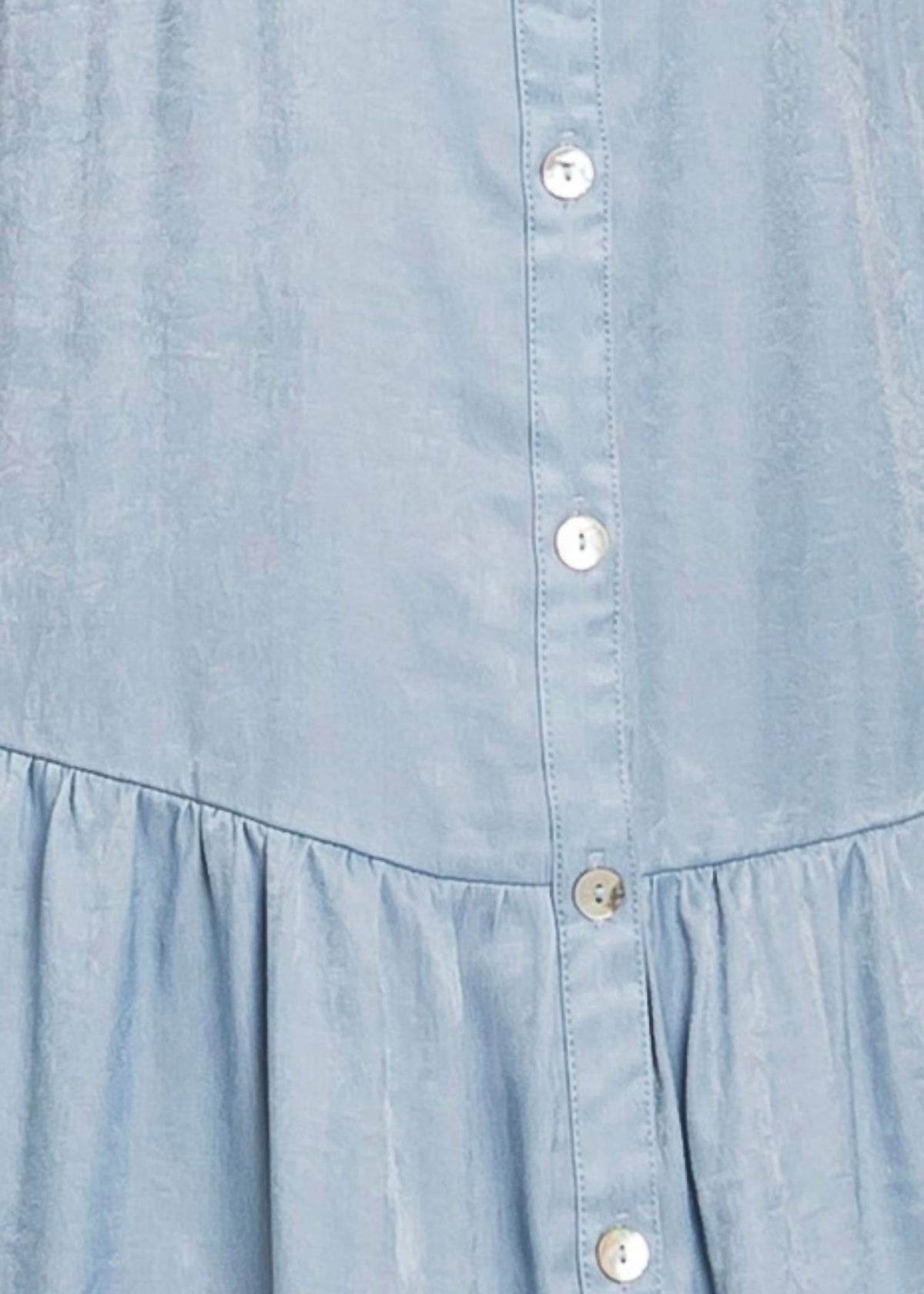 Ranunculus Drop Waist Knee Length Shirt Dress