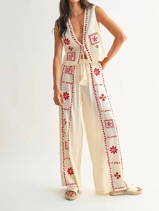 Calypso Vest And Pants Set