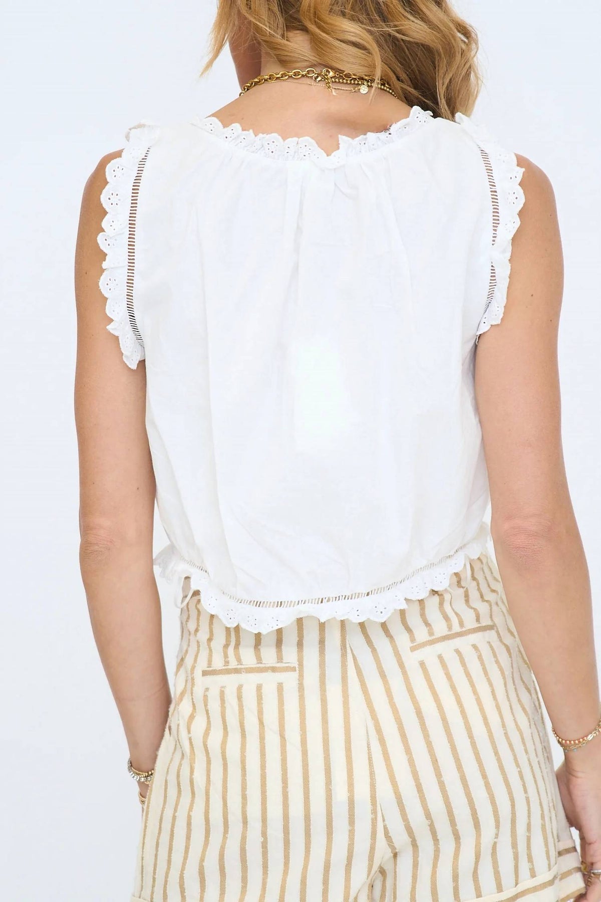 Embroidered Broderie Anglaise Top
