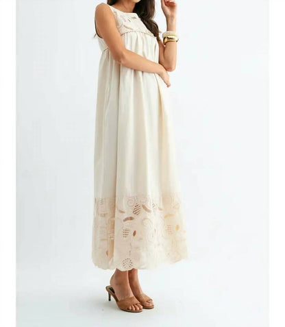 Lace Details Boho Midi Dress